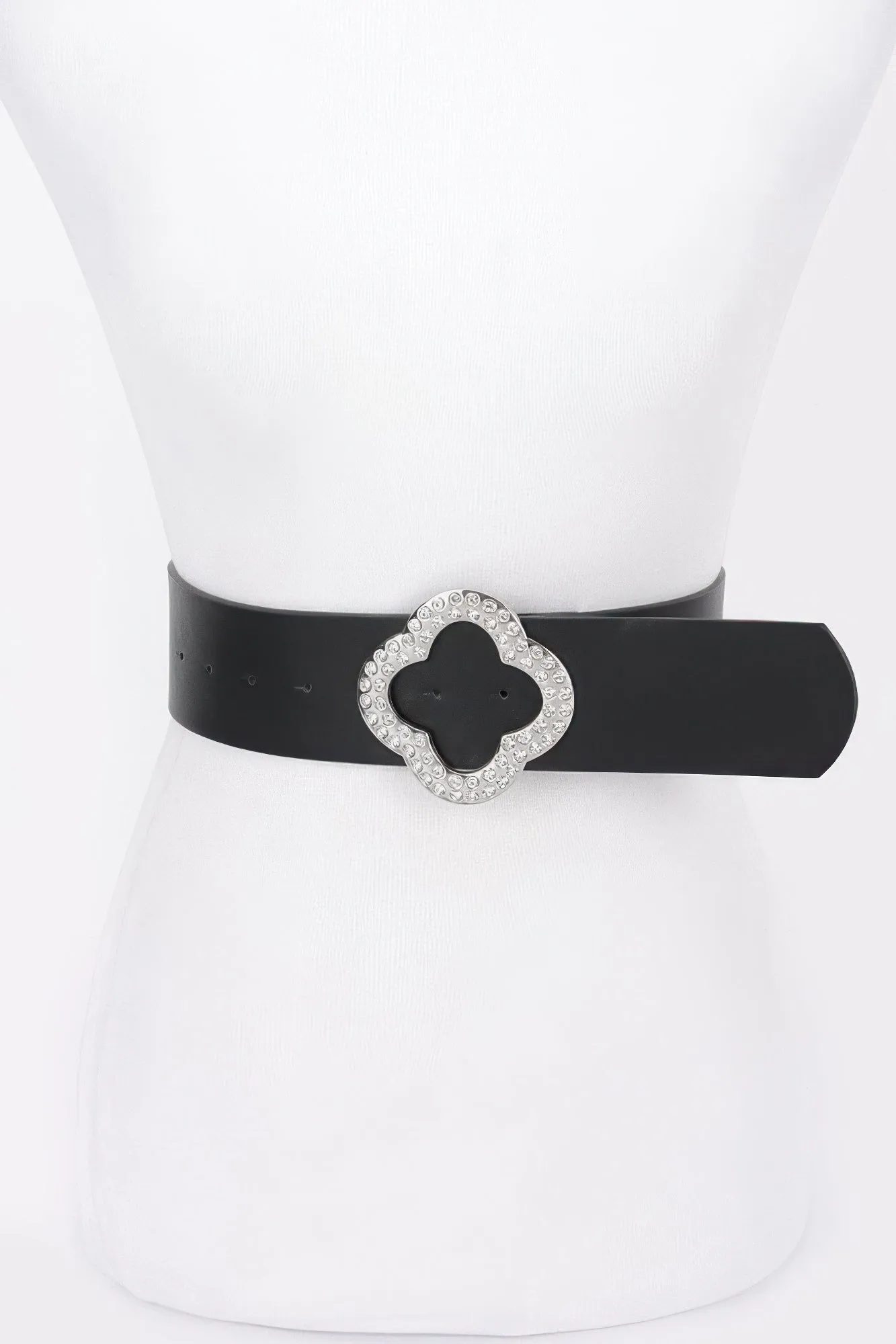 Rhinestone Metal Buckle Metallic Stretch Belt sold by Unique Kulture product image thumbnail 4