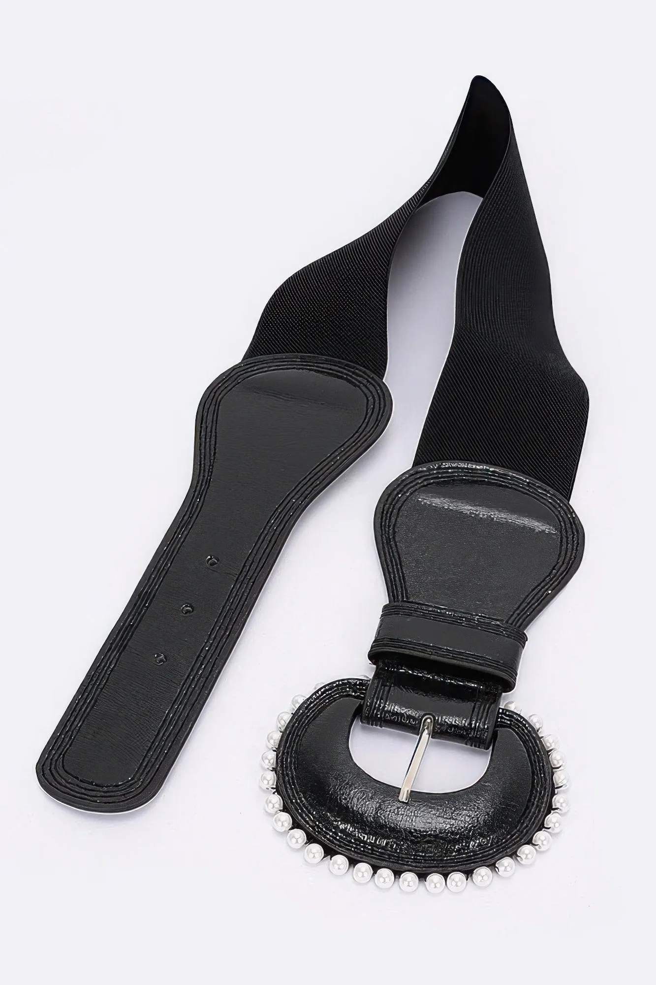 Pearl Metallic Pu Elastic Belt sold by Unique Kulture product image thumbnail 3