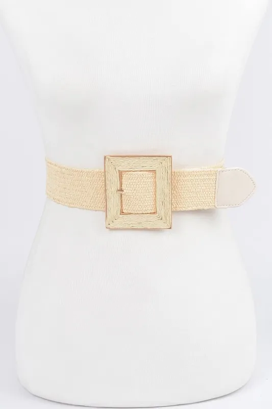 Square Buckle Stretch Belt sold by Unique Kulture