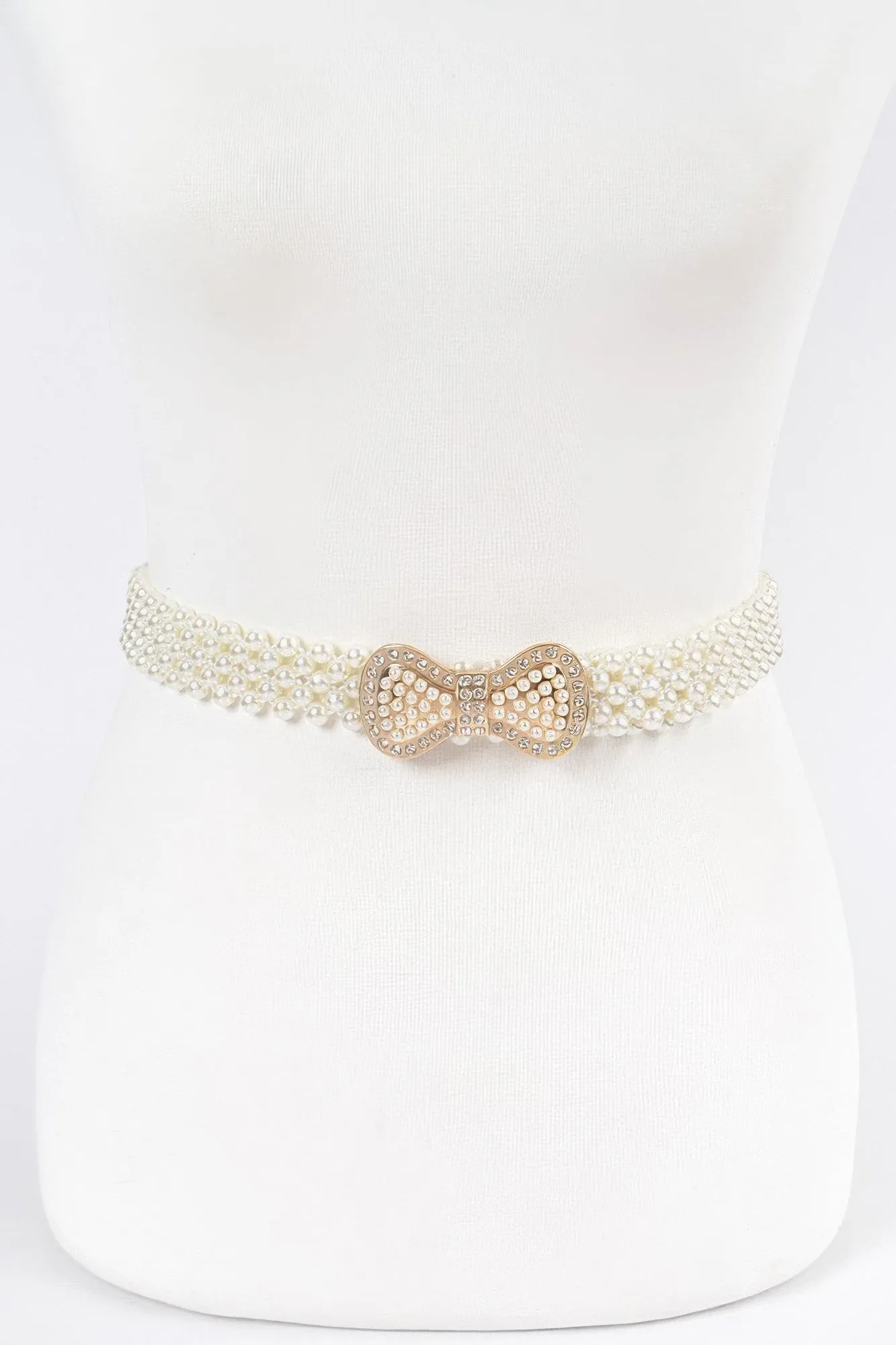 Elastic Pearl Waist Belt W/ribbon Buckle sold by Unique Kulture