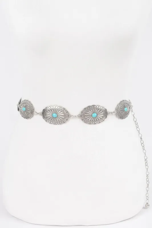 Western Style Metal Chain Belt made by Unique Kulture
