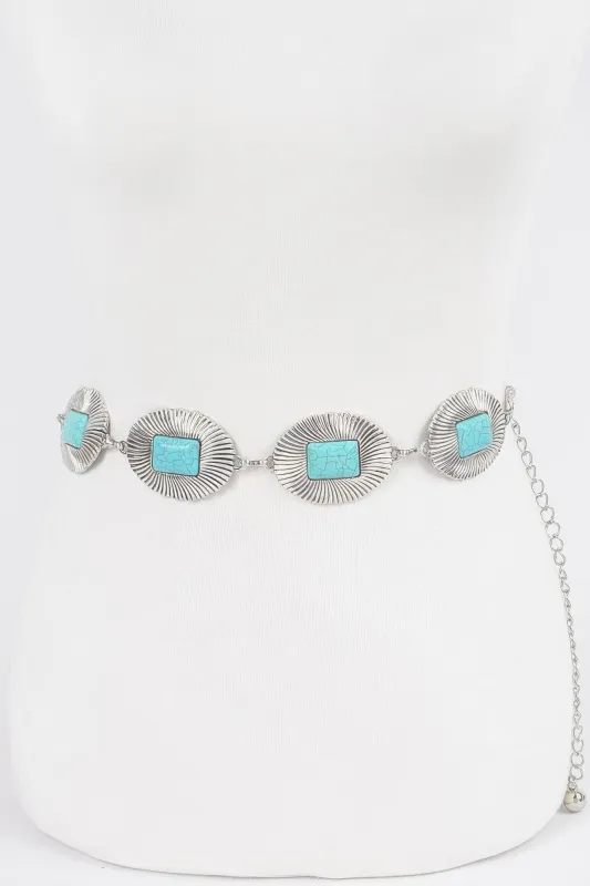 Western Style Metal Chain Belt made by Unique Kulture