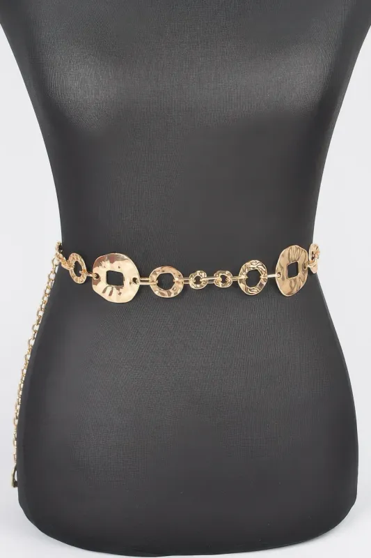 Hammered Metal Chain Belt made by Unique Kulture