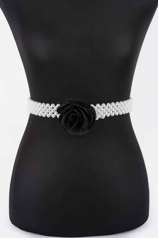 Flower Stretch Pearl Belt sold by Unique Kulture