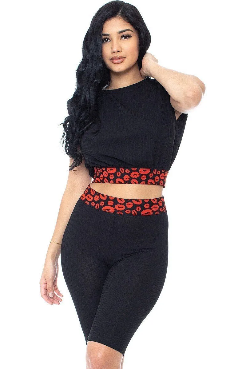 Shoulder Pad And Leopard Detailed Biker Shorts sold by Unique Kulture product image thumbnail 3