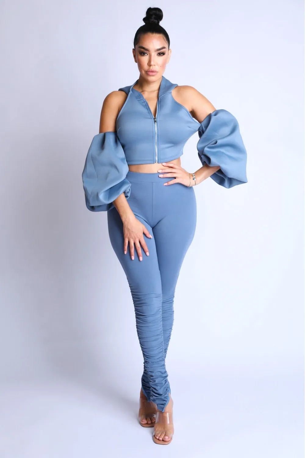 Puff Sleeve Hoodie Set sold by Unique Kulture