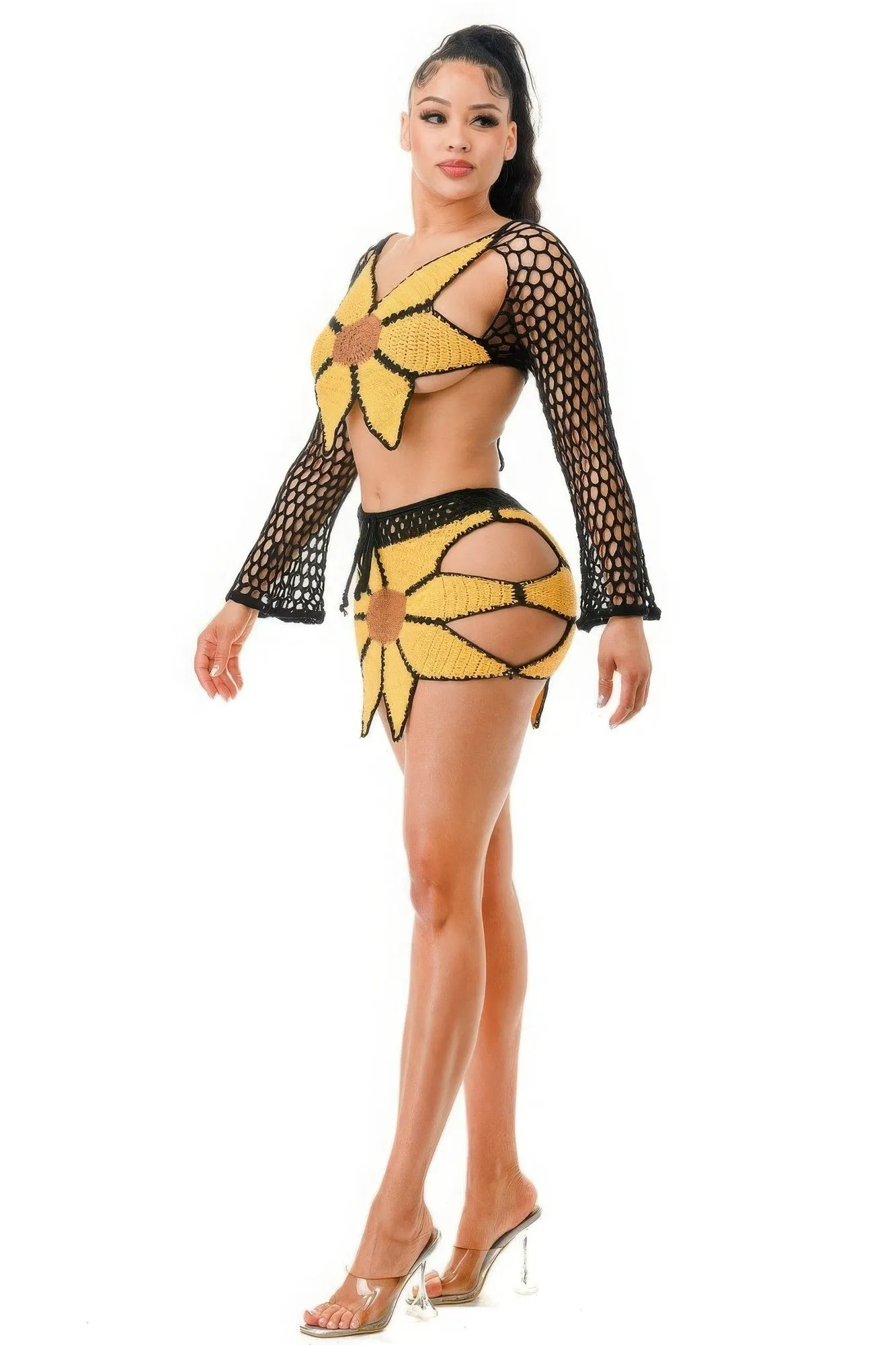 Crochet Skirt Set Sunflower sold by Unique Kulture product image thumbnail 3