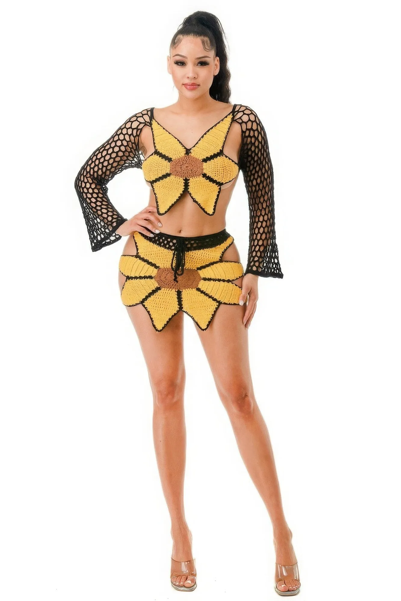 Crochet Skirt Set Sunflower sold by Unique Kulture