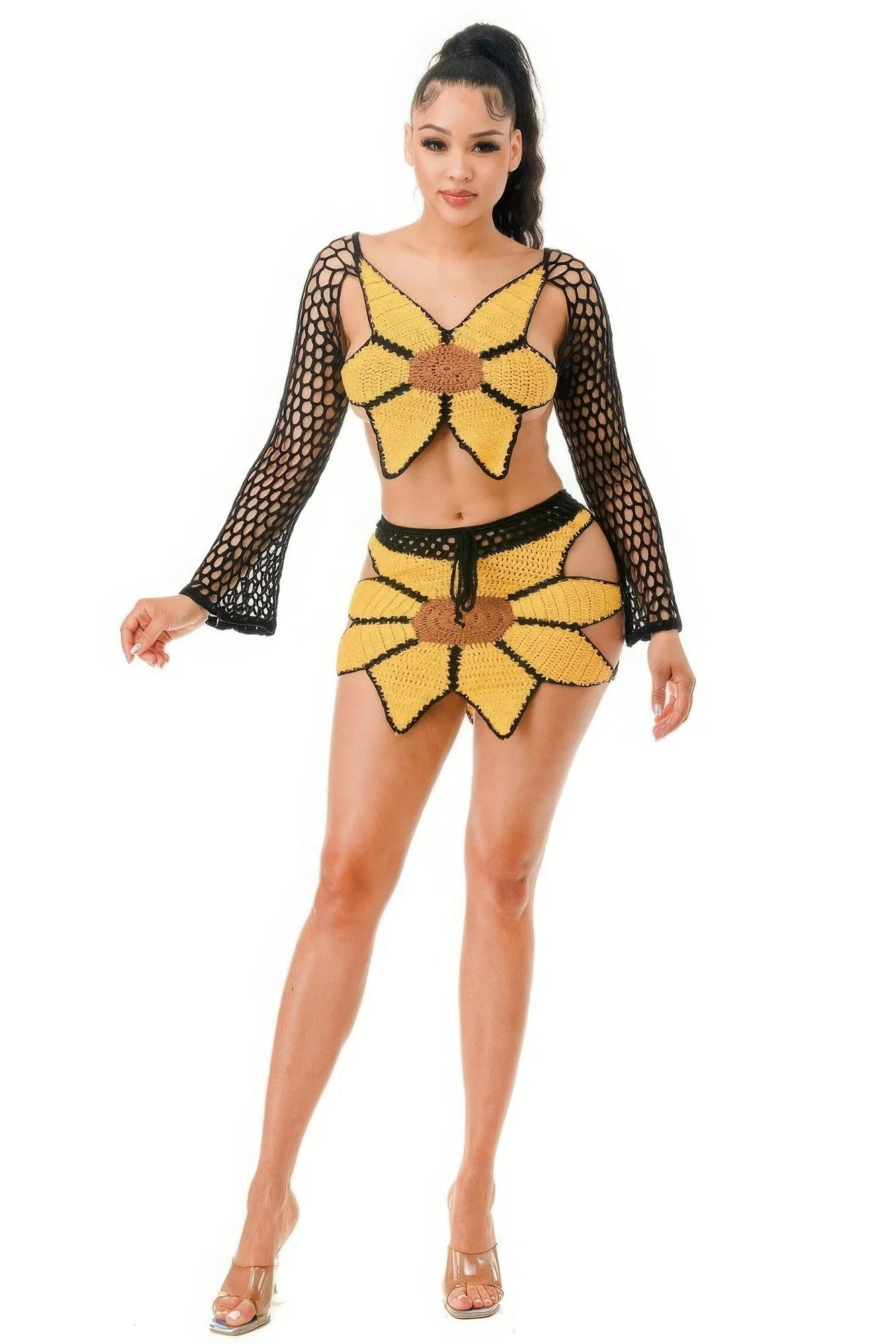 Crochet Skirt Set Sunflower sold by Unique Kulture product image thumbnail 2