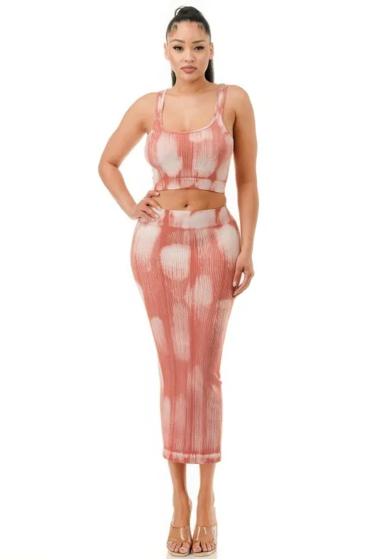 Mineral Wash Skirt Set sold by Unique Kulture