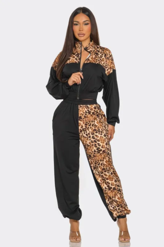 Animal Print Jogger  Set made by Unique Kulture