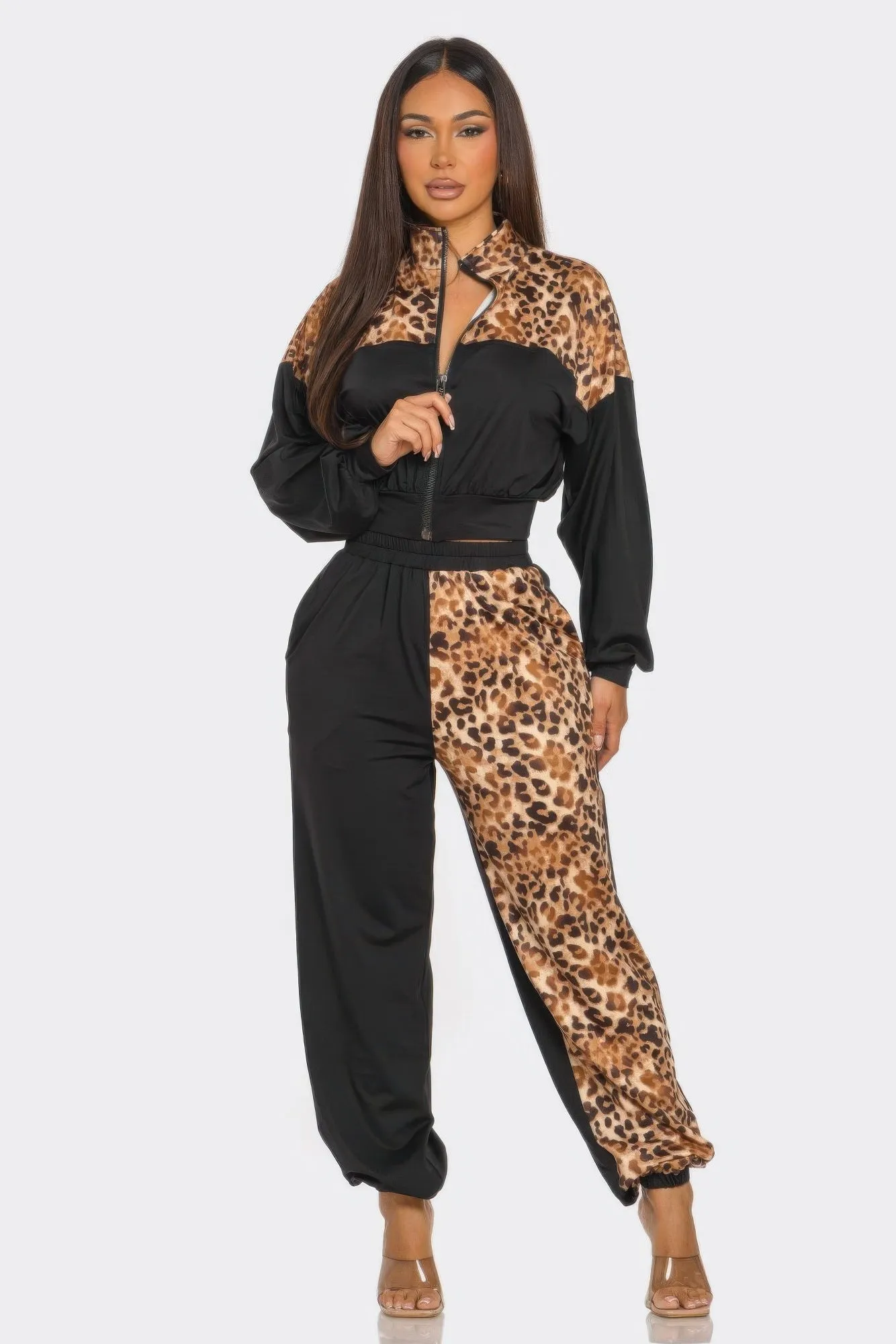 Animal Print Jogger Set sold by Unique Kulture