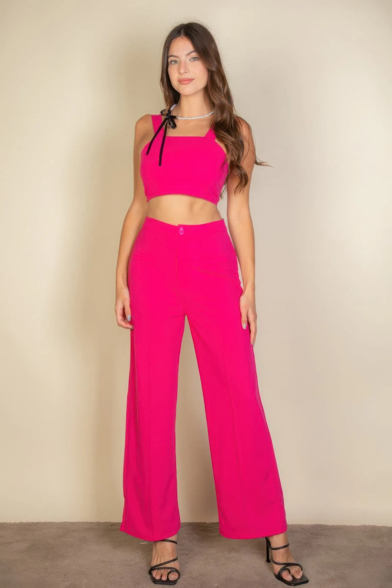 Solid Tank Top & Wide Leg Pants sold by Unique Kulture product image thumbnail 2