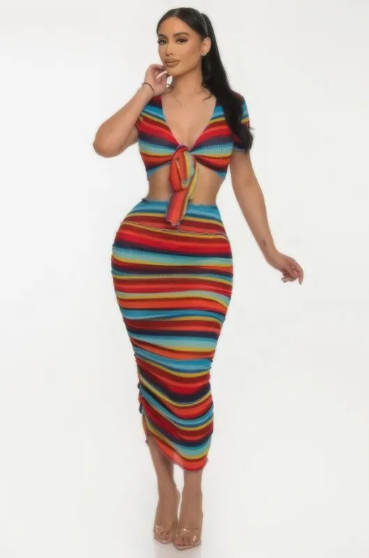 Color Me Mine Beach Sarong Skirt Set made by Unique Kulture