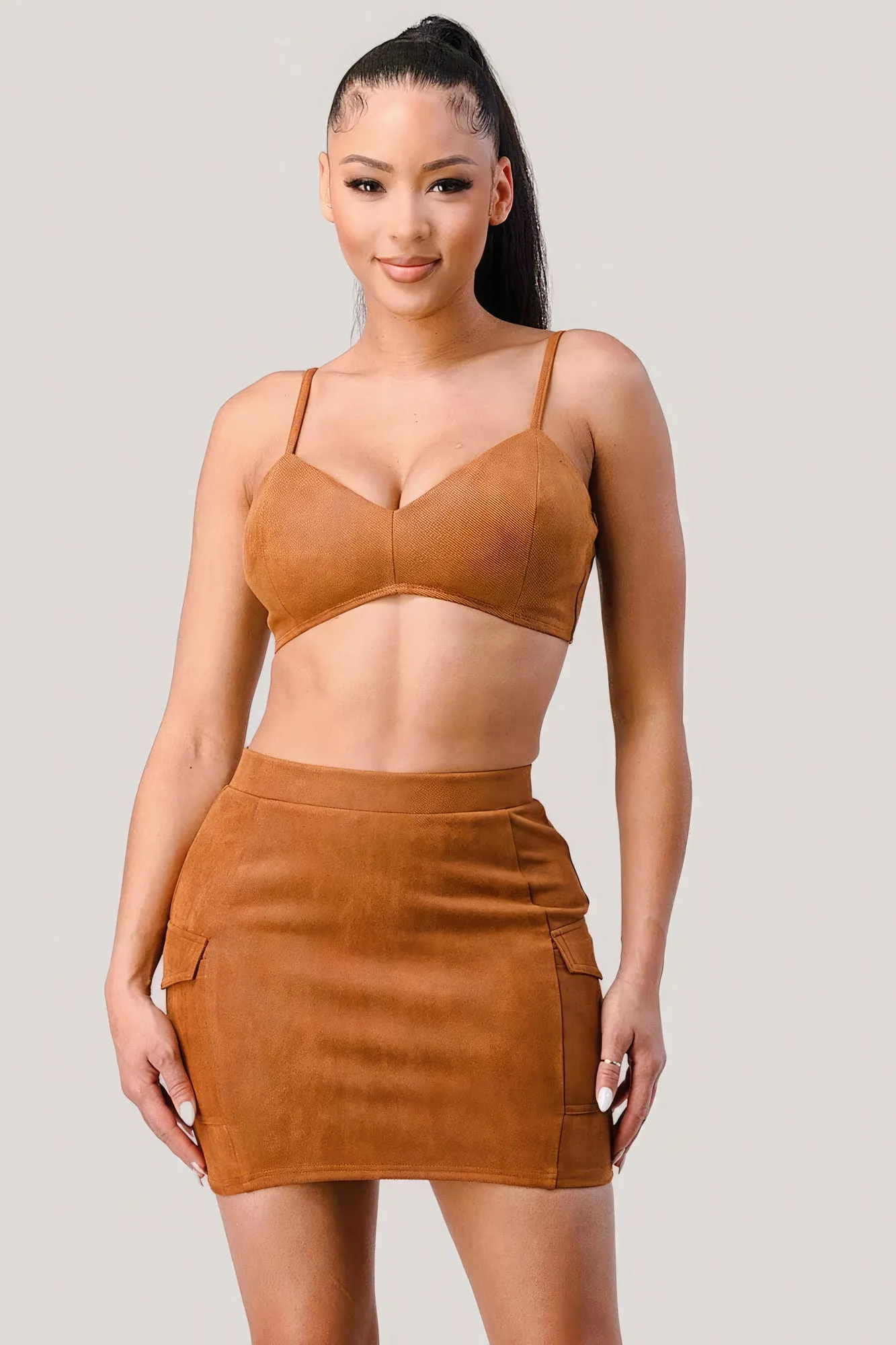 Diagonal Bralette With Cropped Blazer Jacket & Mini Skirt 3pcs Sets sold by Unique Kulture product image thumbnail 4