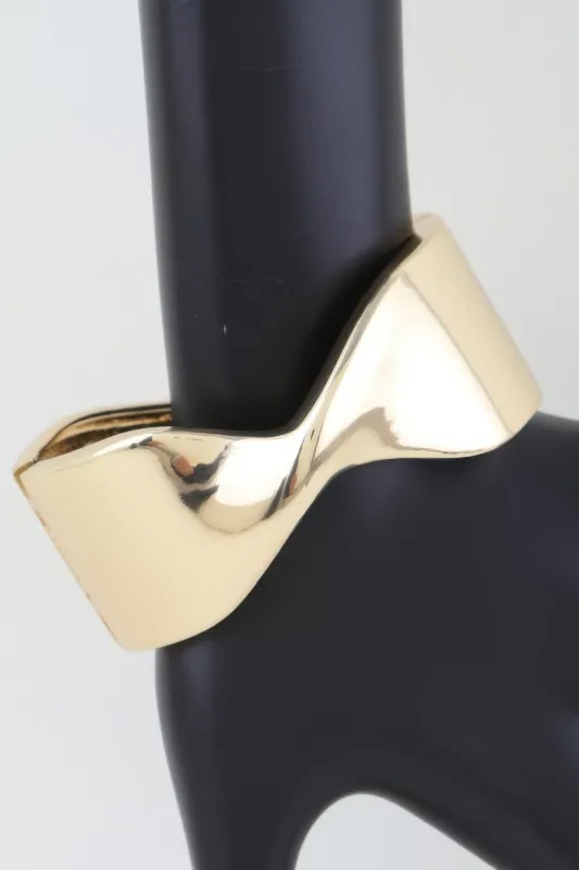 Shiny Twisted Cuff Bracelet made by Unique Kulture