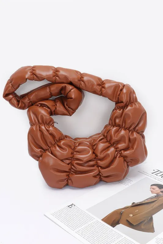 Pleated Faux Leather Crossbody Bag sold by Unique Kulture