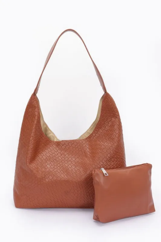 Embossed Faux Leather Shoulder Bag sold by Unique Kulture
