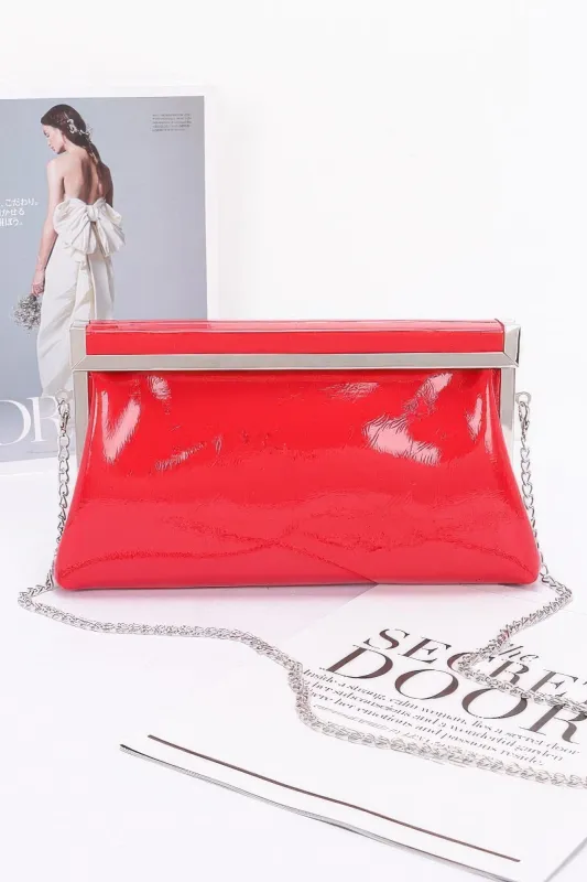 Patent Leather Frame Clutch Bag sold by Unique Kulture