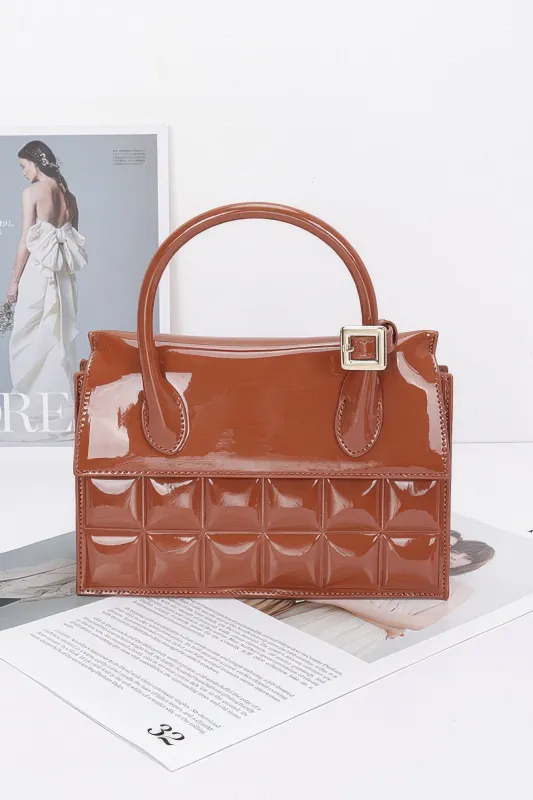 Embossed Enamel Top Handle Bag sold by Unique Kulture