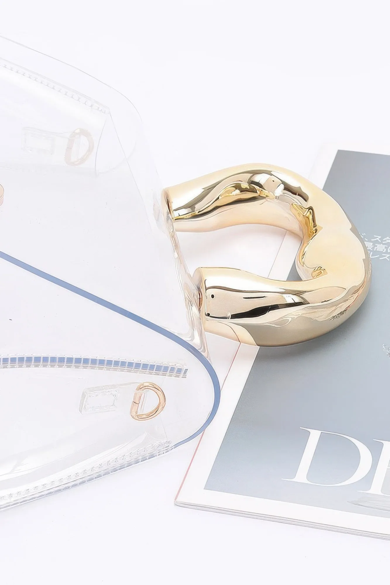 Pvc Clear Metal Handle Flap Bag sold by Unique Kulture product image thumbnail 4