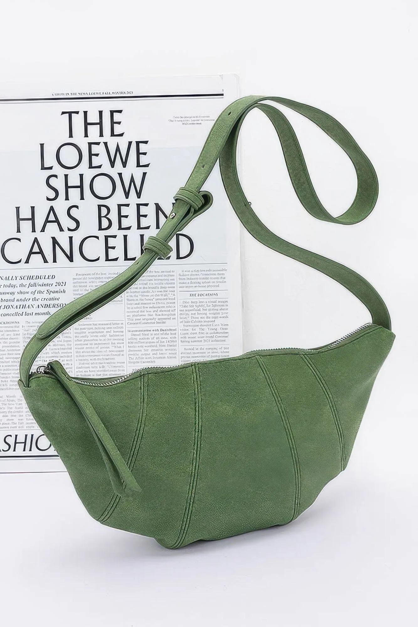 Faux Suede Croissant Bag sold by Unique Kulture