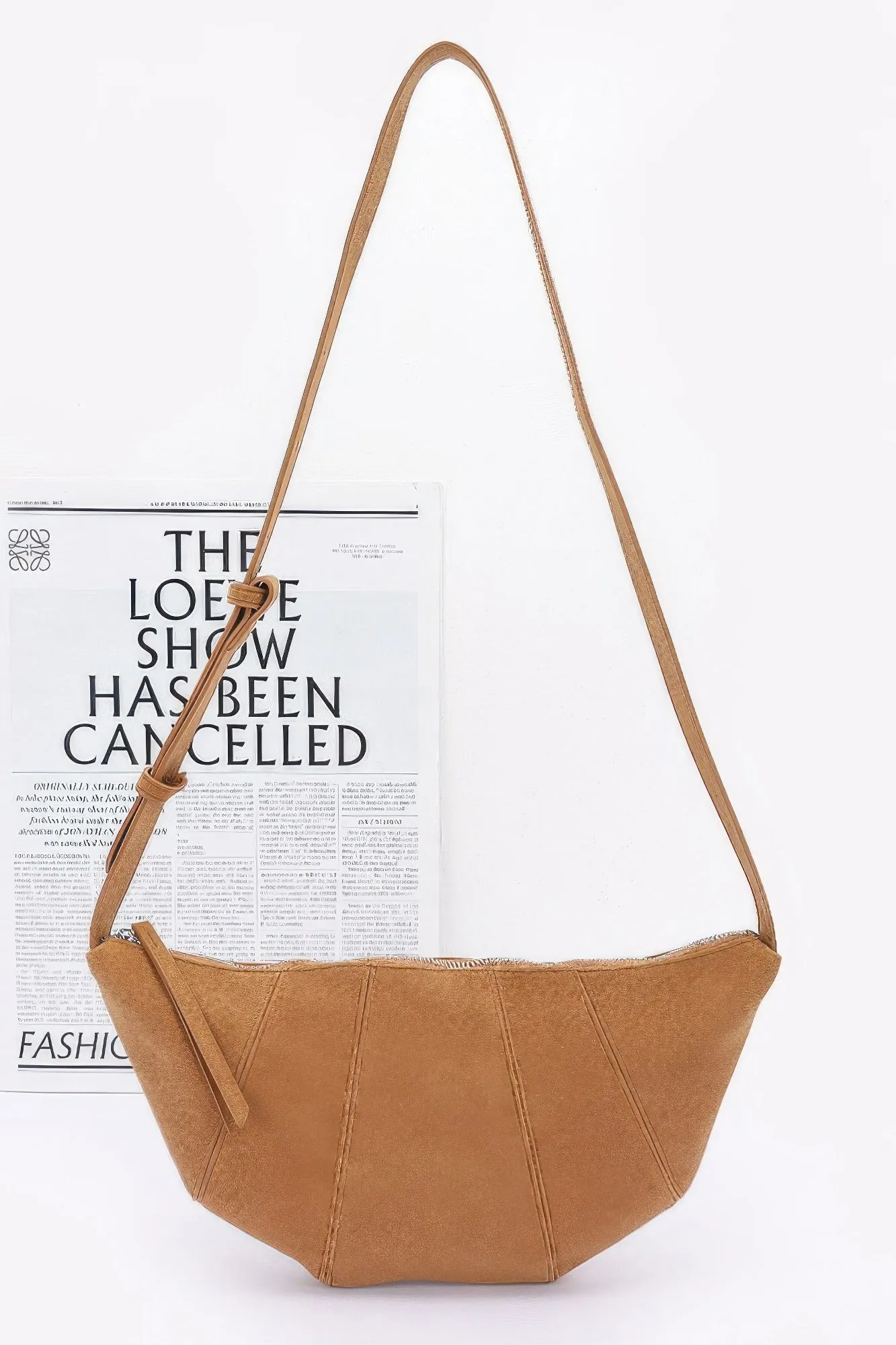 Faux Suede Croissant Bag sold by Unique Kulture product image thumbnail 3