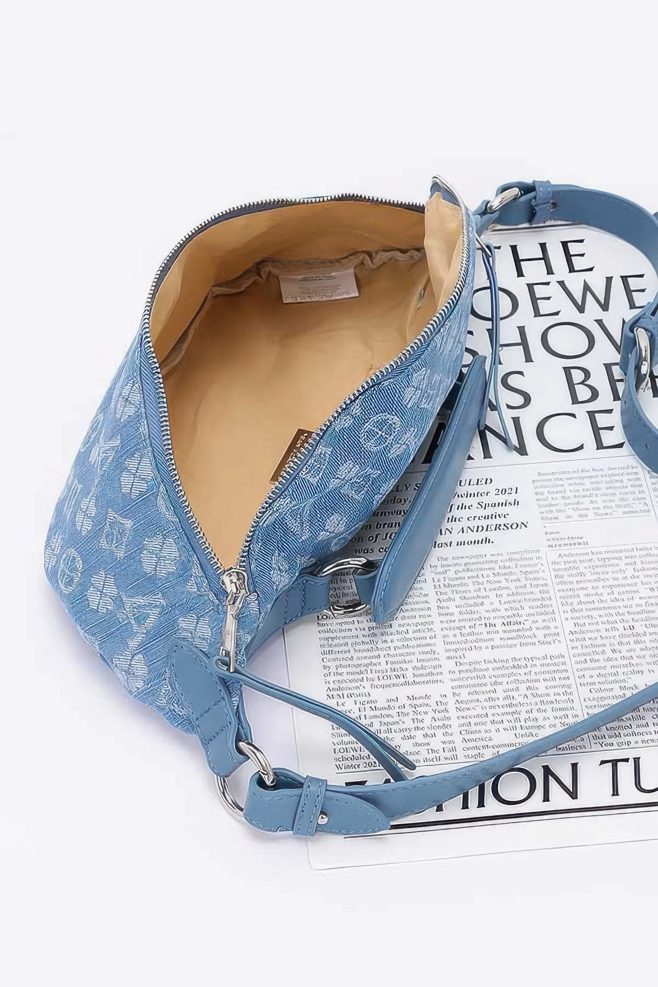 Embossed Denim Crossbody Bag sold by Unique Kulture product image thumbnail 3