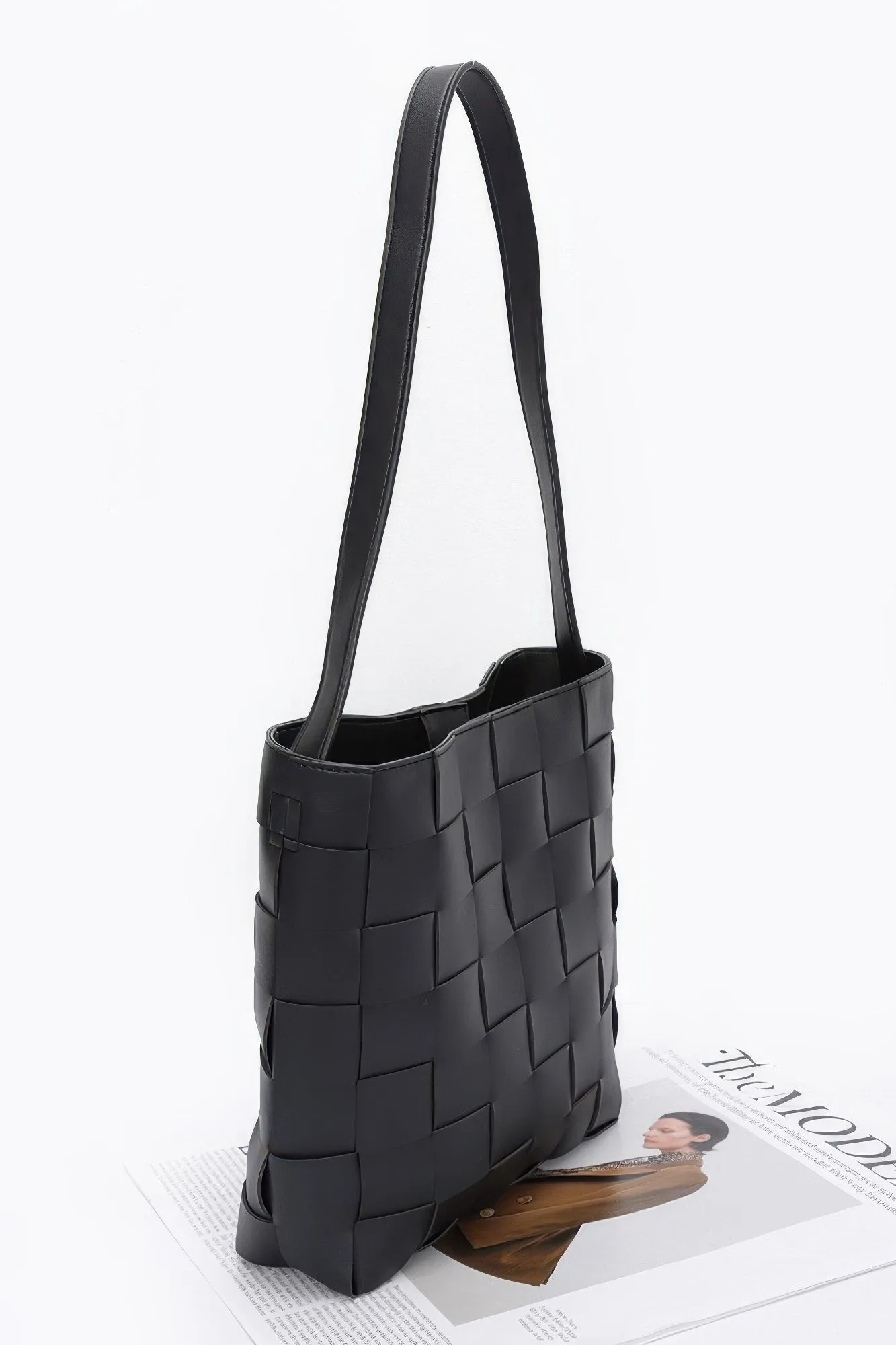 Faux Leather Braided Shoulder Bag W Pouch sold by Unique Kulture product image thumbnail 5