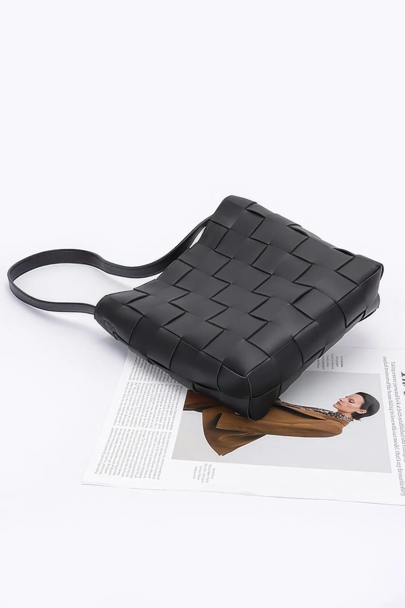 Faux Leather Braided Shoulder Bag W Pouch sold by Unique Kulture product image thumbnail 3