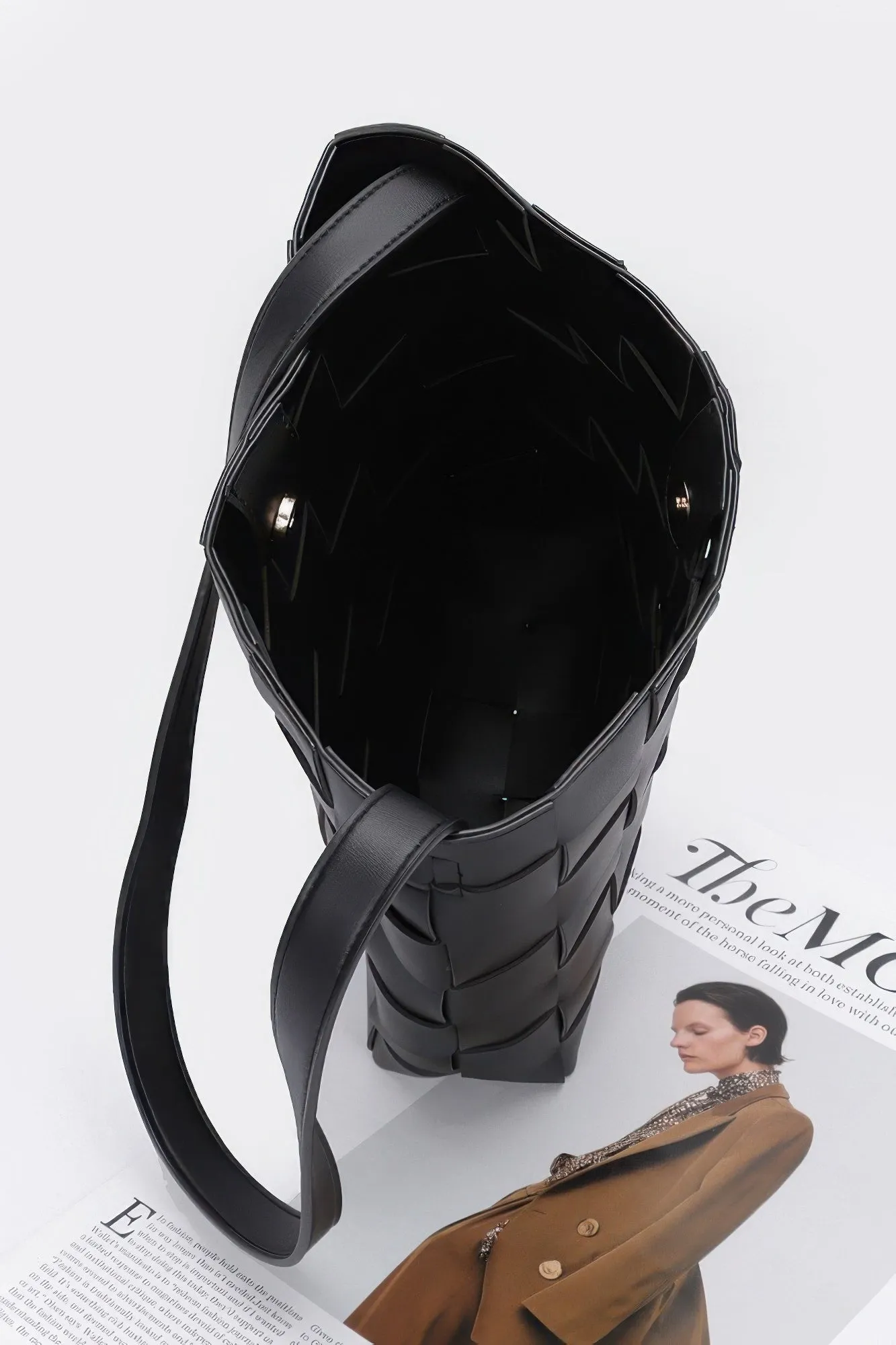 Faux Leather Braided Shoulder Bag W Pouch sold by Unique Kulture product image thumbnail 4