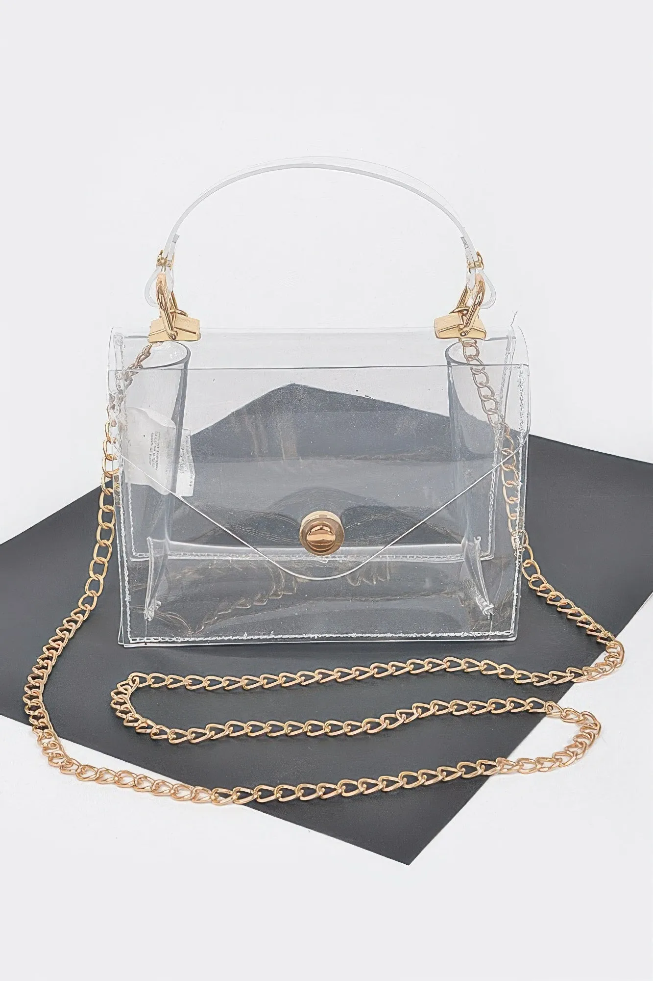 Clear Pvc Top Handle Crossbody Bag sold by Unique Kulture product image thumbnail 3