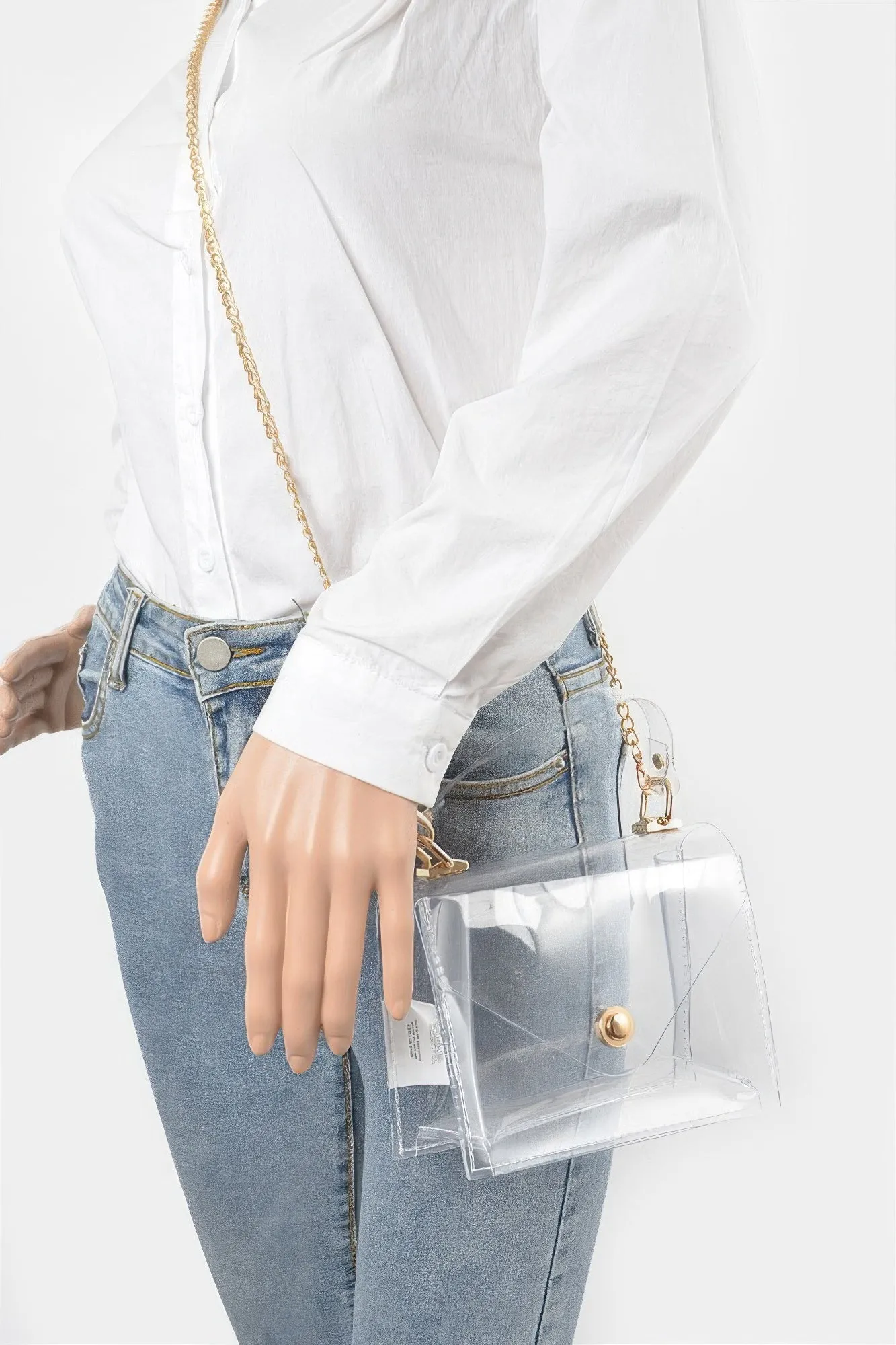 Clear Pvc Top Handle Crossbody Bag sold by Unique Kulture product image thumbnail 2