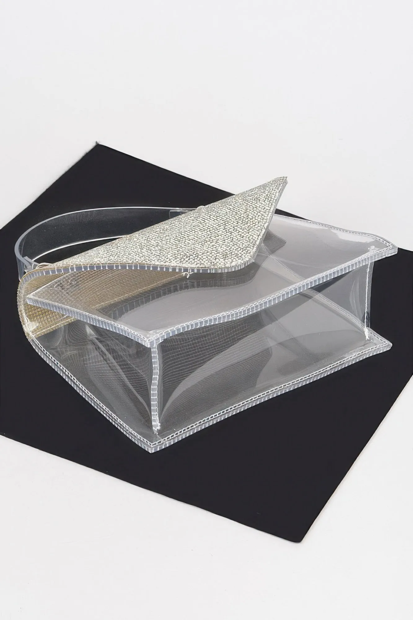 Transparent Rhinestone Top Handle Flap Bag sold by Unique Kulture product image thumbnail 4
