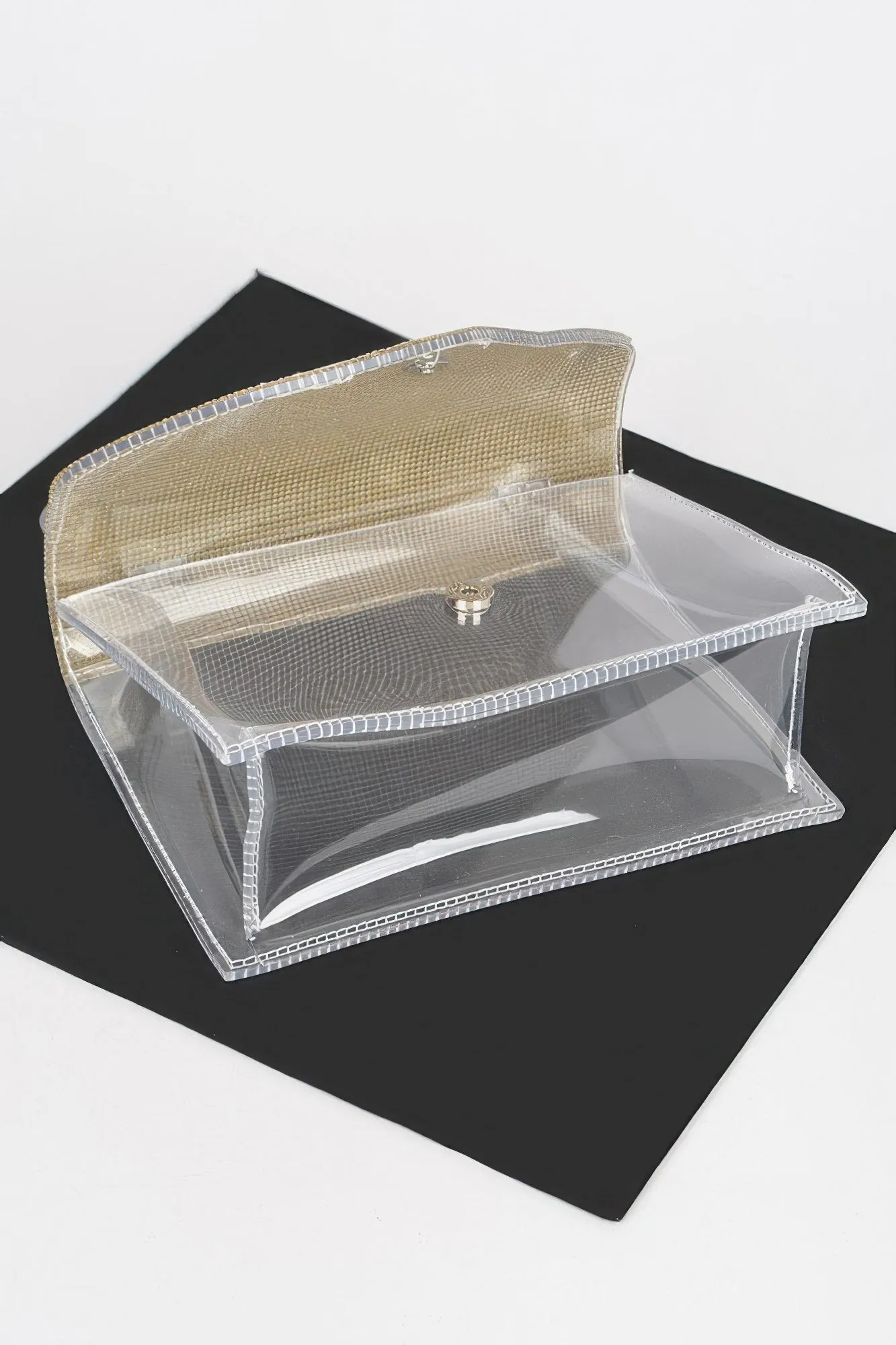 Transparent Rhinestone Top Handle Flap Bag sold by Unique Kulture product image thumbnail 5