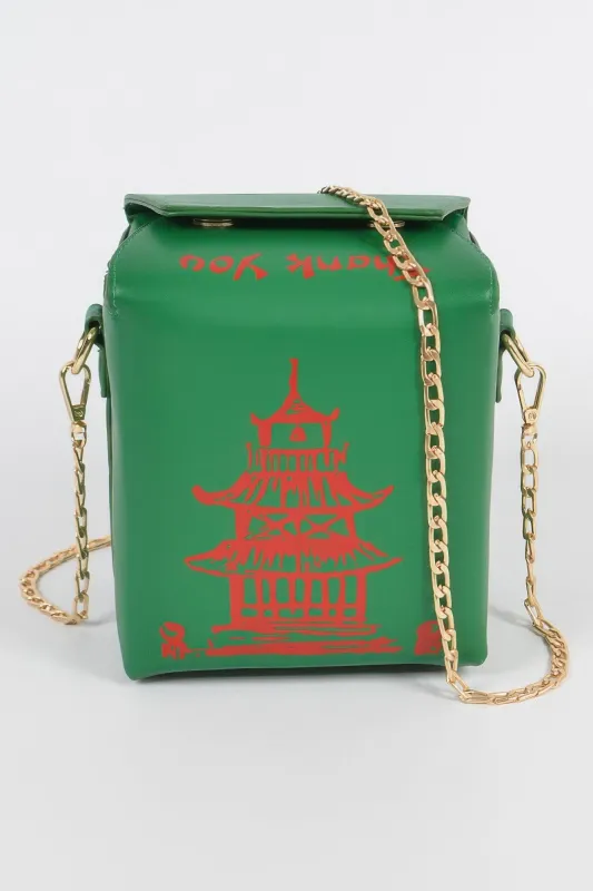 Chinese To Go Box Clutch – Quirky Takeout Purse in Bold Colors made by Unique Kulture