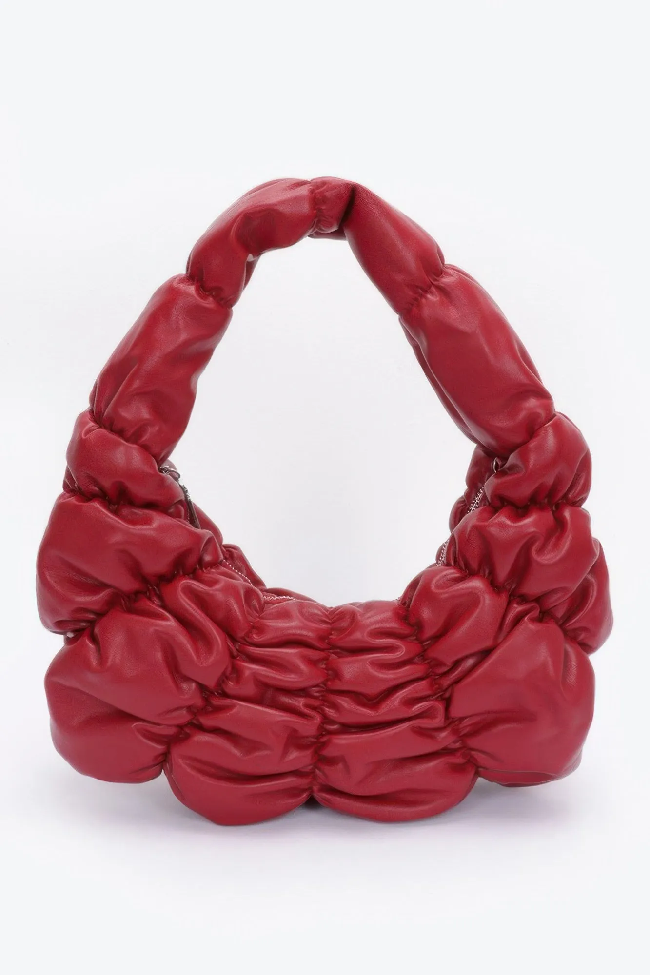 Pleated Faux Leather Shoulder Bag sold by Unique Kulture product image thumbnail 4