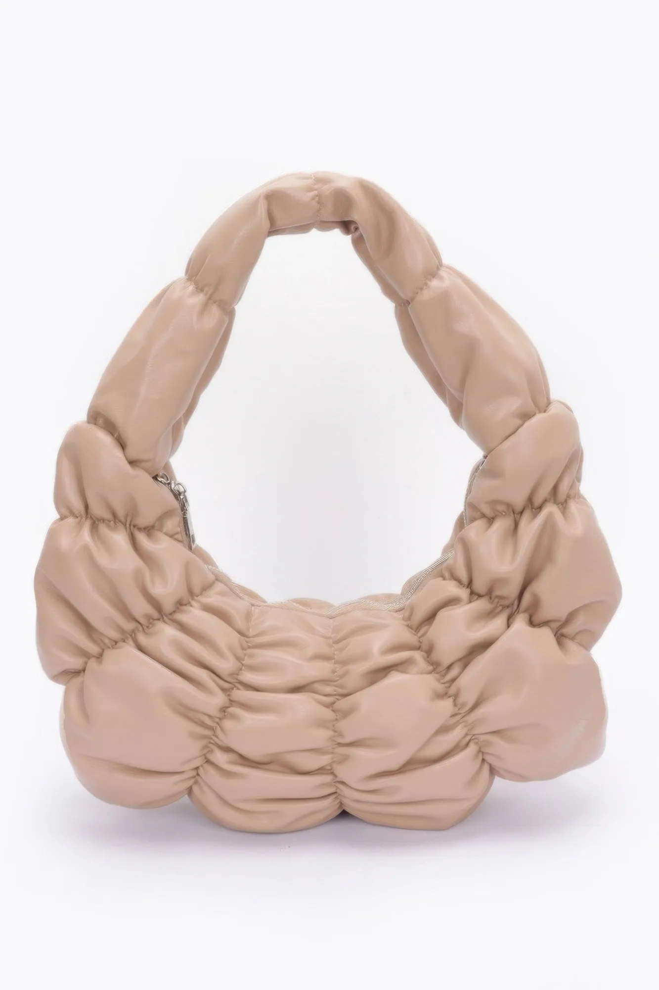 Pleated Faux Leather Shoulder Bag sold by Unique Kulture product image thumbnail 5