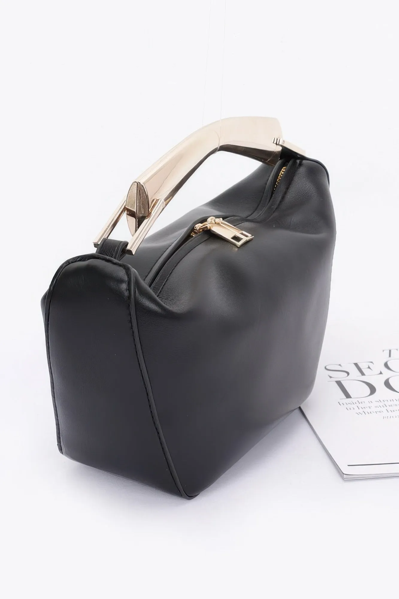 Faux Leather Metal Handle Bag sold by Unique Kulture product image thumbnail 2