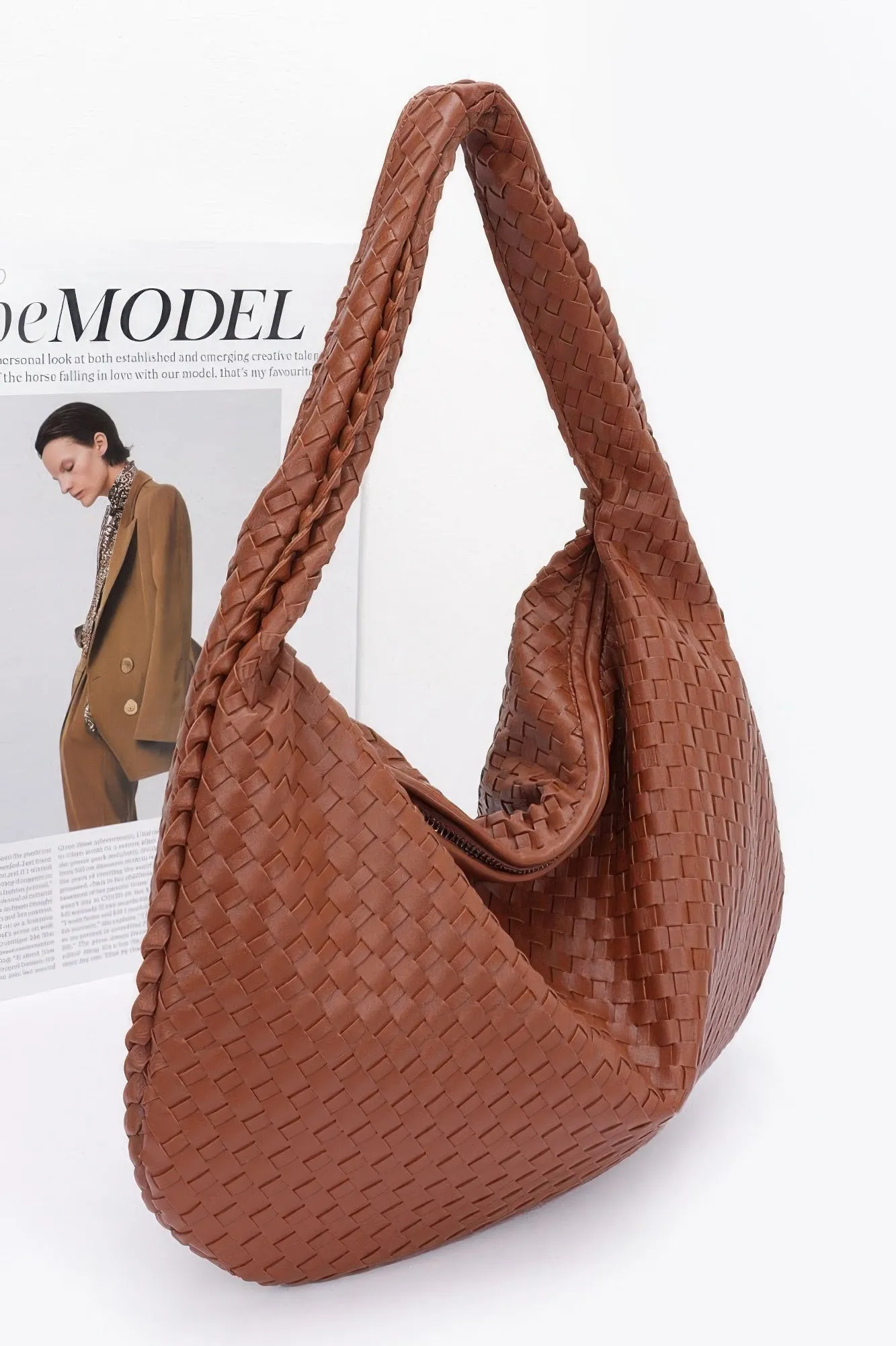Faux Leather Braided Shoulder Bag sold by Unique Kulture product image thumbnail 2