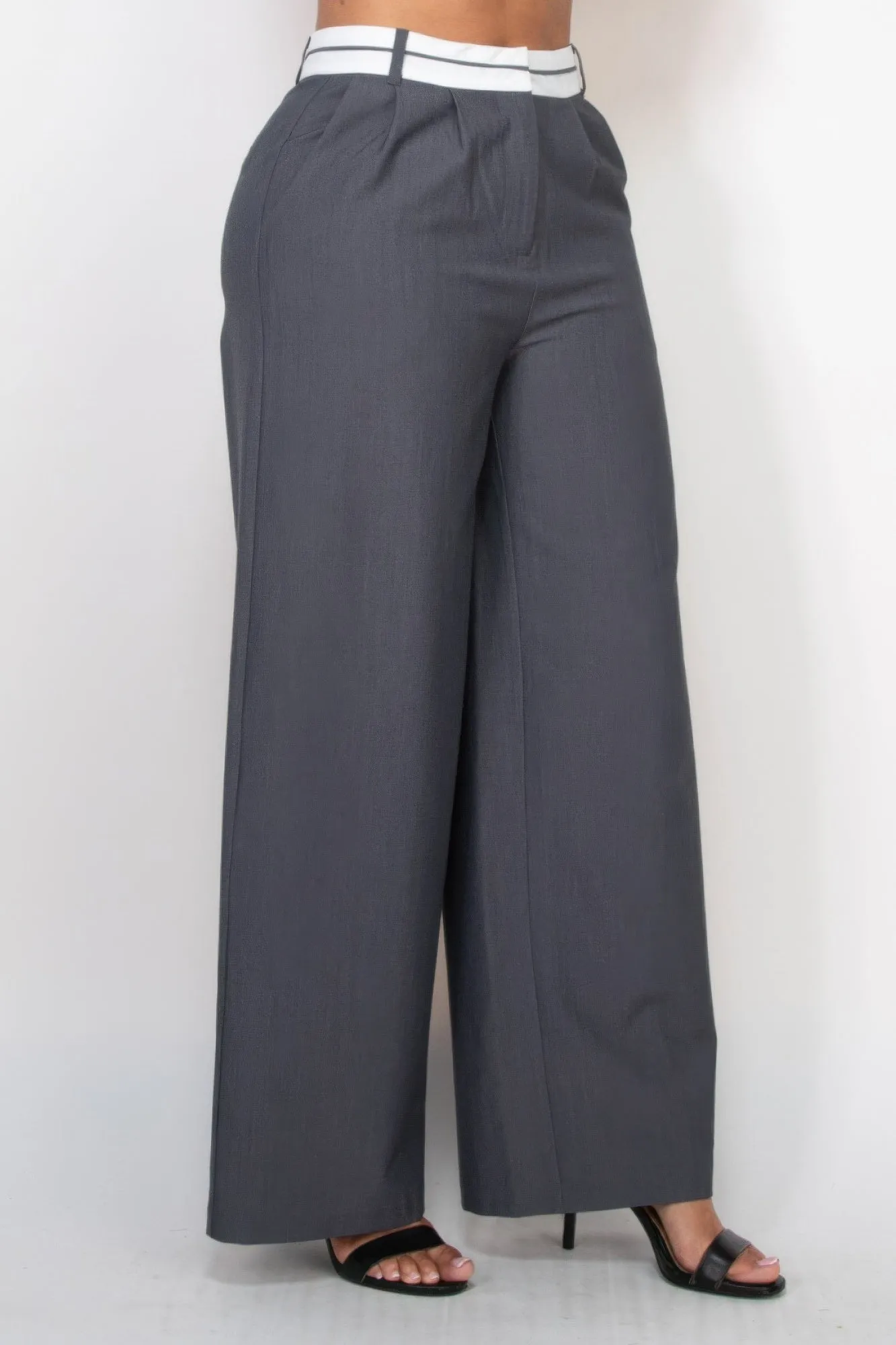 Pleated Double Waistband Pants sold by Unique Kulture product image thumbnail 3
