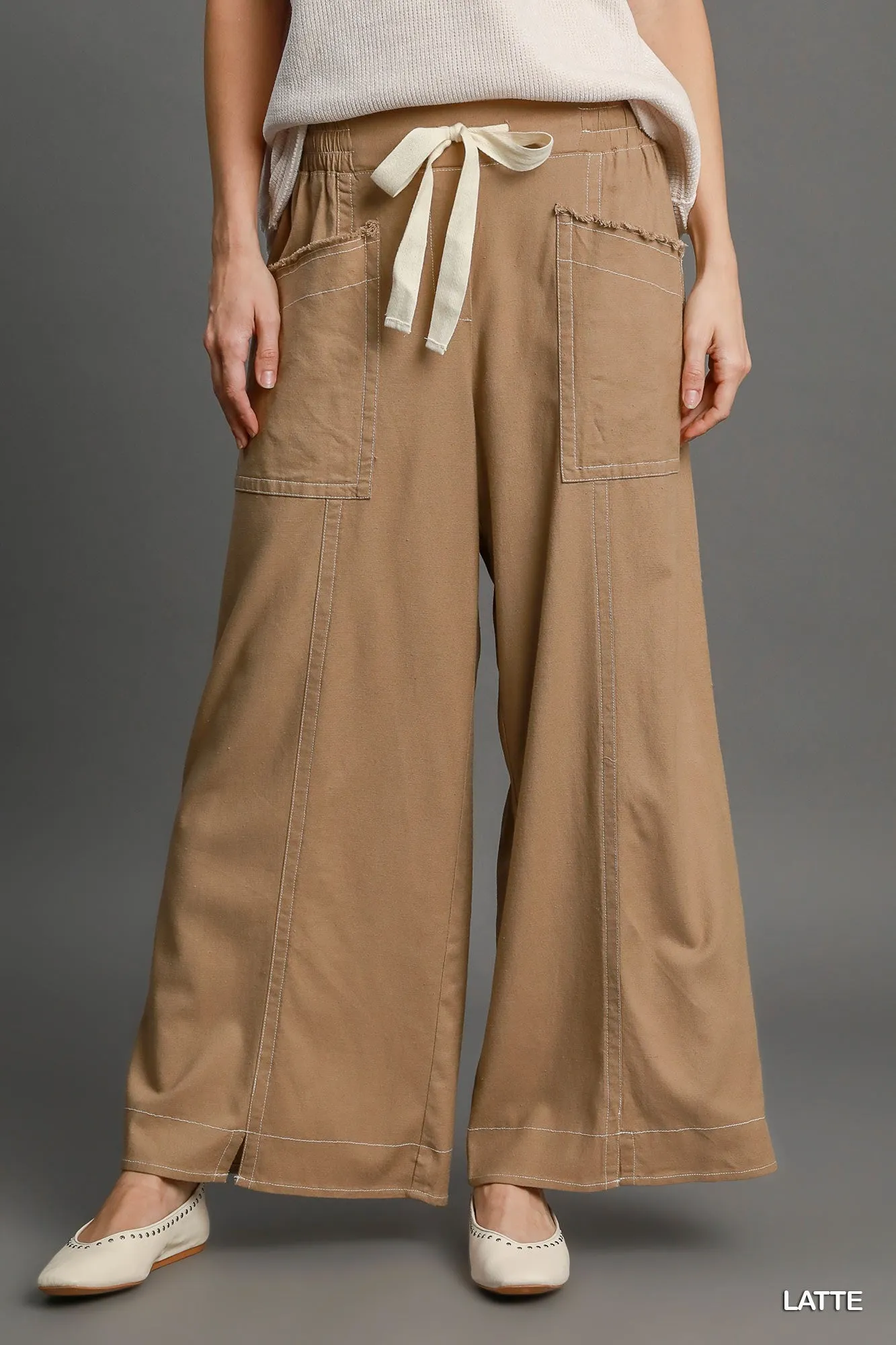 Wide Leg Pull On Pants sold by Unique Kulture
