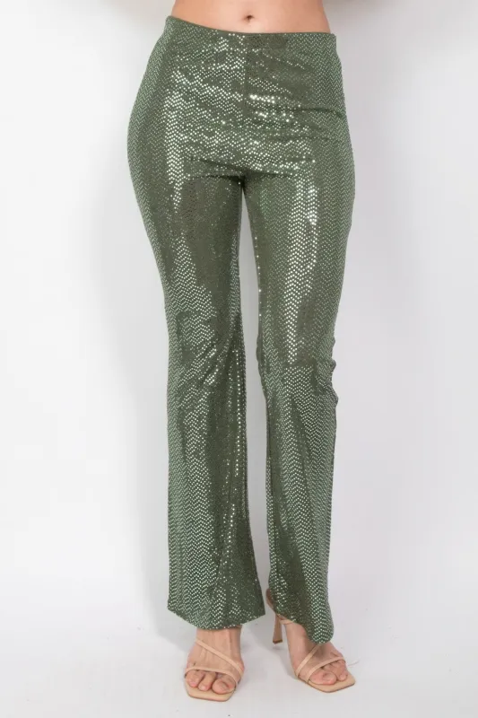 Sequined Fit & Flare Midrise Pants sold by Unique Kulture