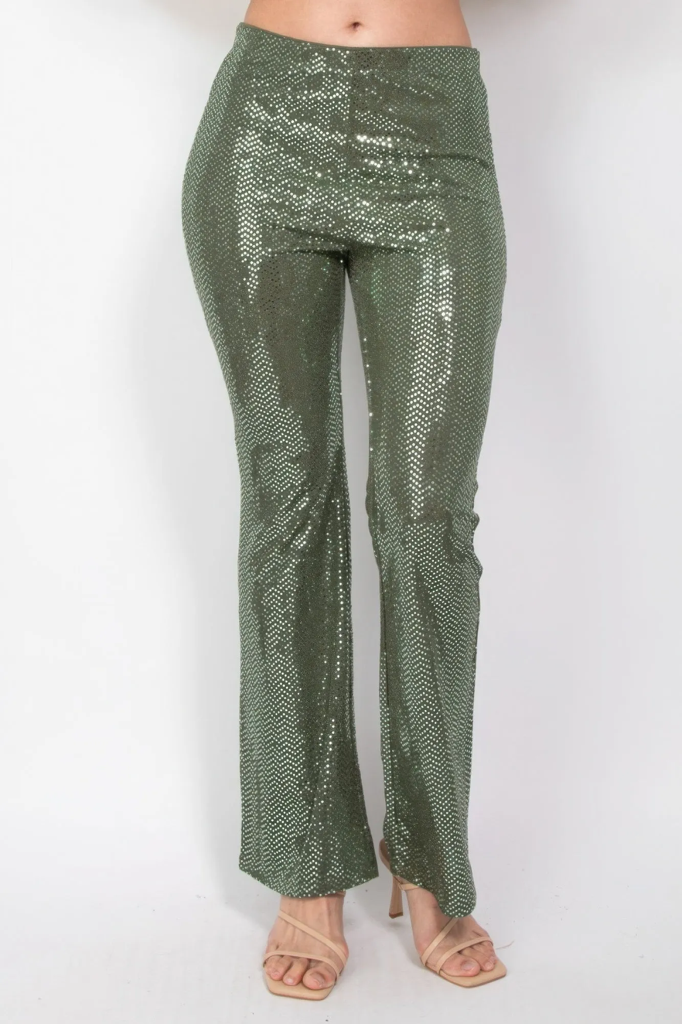 Sequined Fit & Flare Midrise Pants sold by Unique Kulture