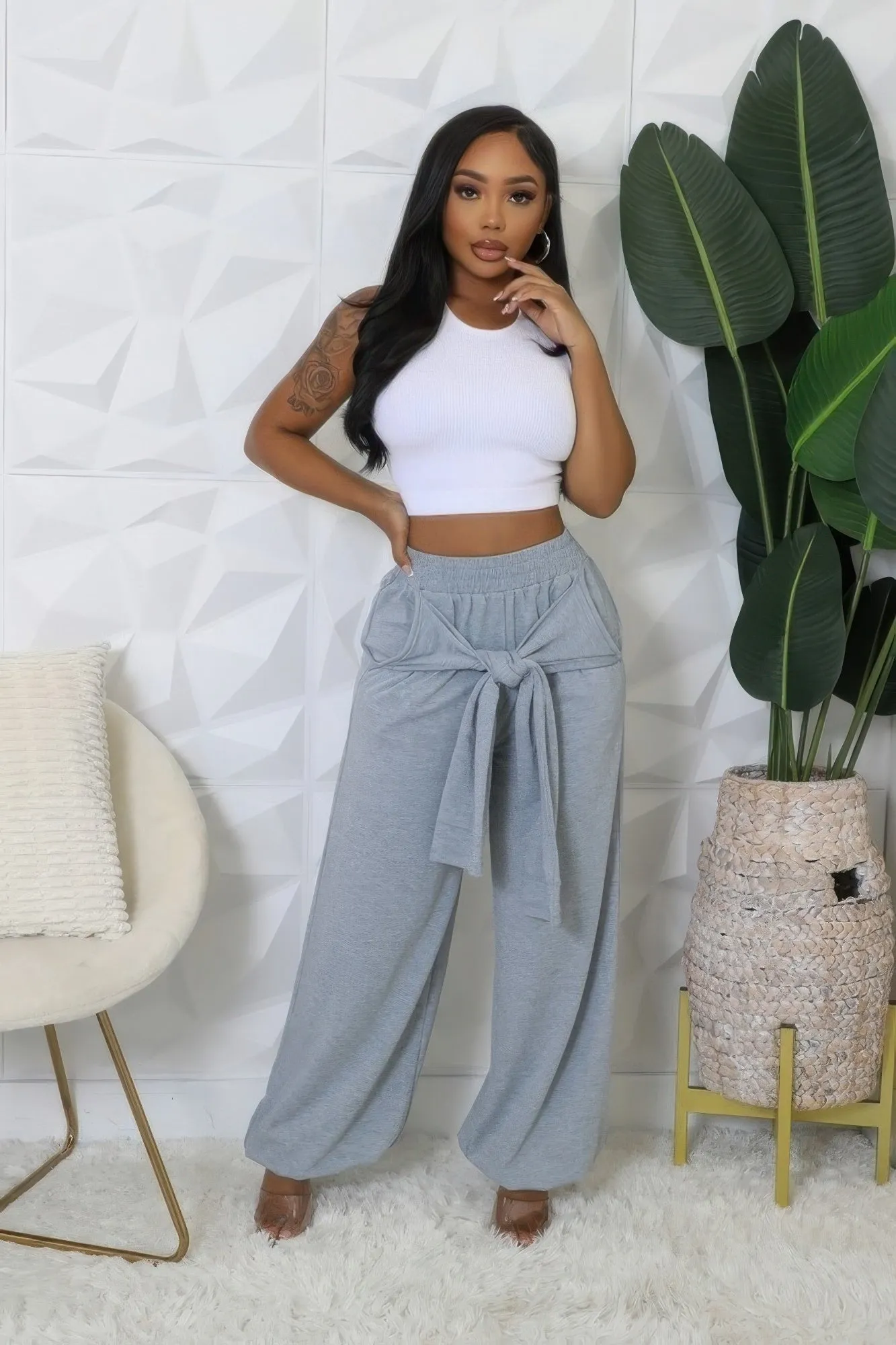 High-waisted Stretch Pants sold by Unique Kulture product image thumbnail 2