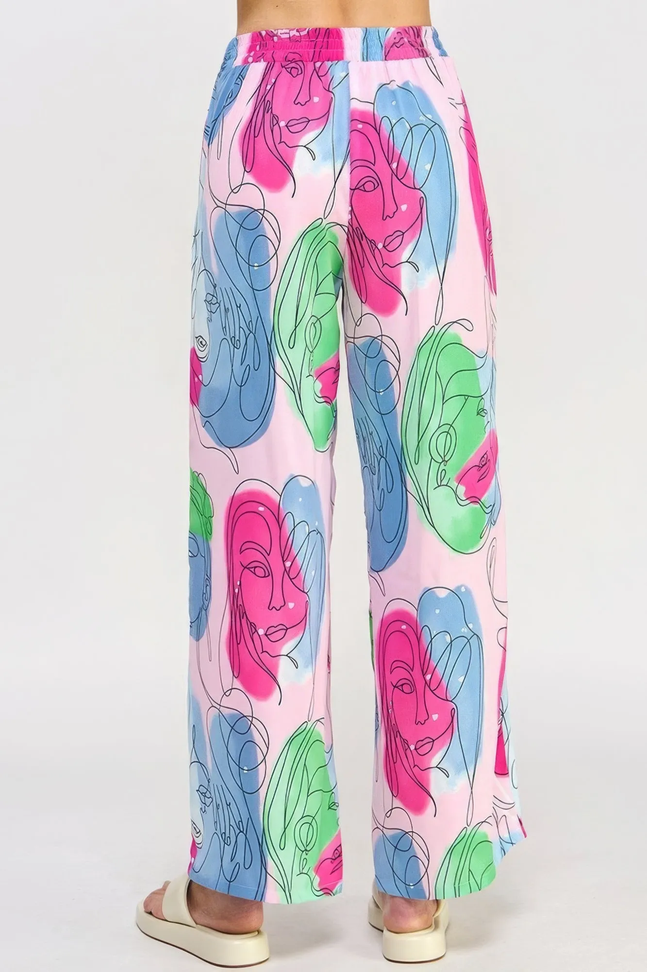 Printed Wide Leg Pant With Elastic Back sold by Unique Kulture product image thumbnail 4