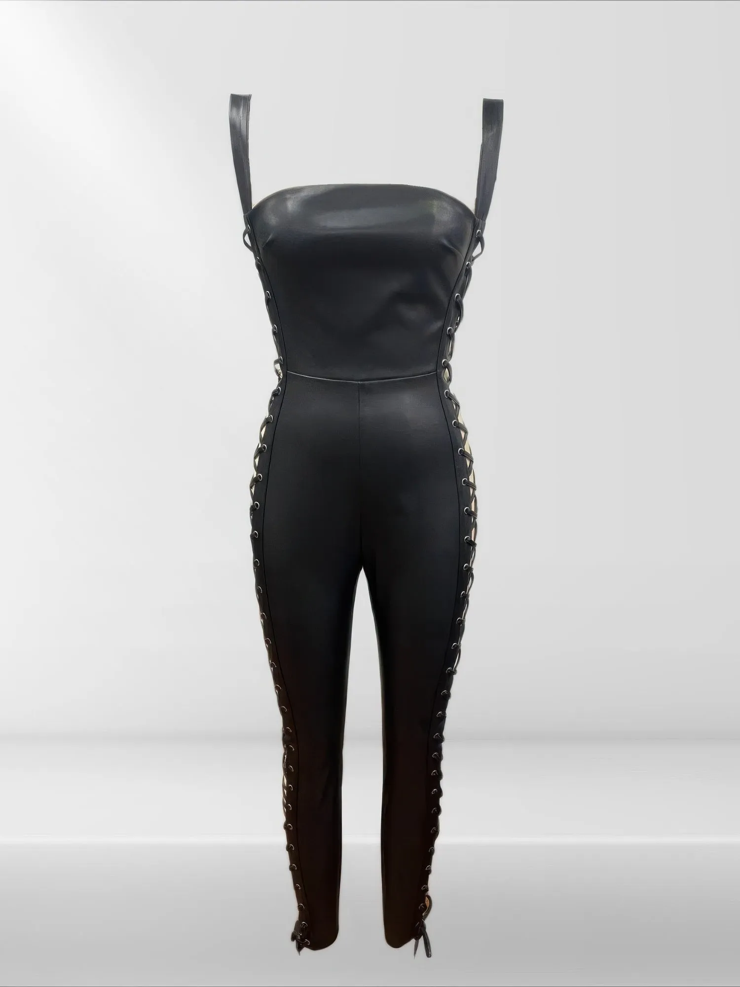 Faux Leather Jumpsuit sold by Unique Kulture product image thumbnail 4