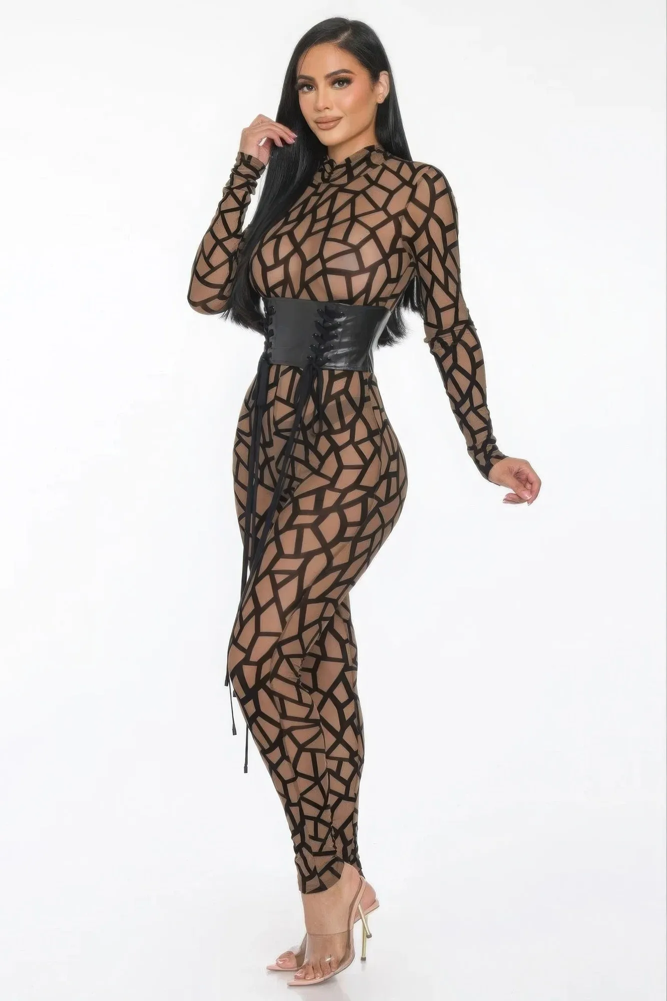 Geometric Printed Jersey Jumpsuit sold by Unique Kulture product image thumbnail 2
