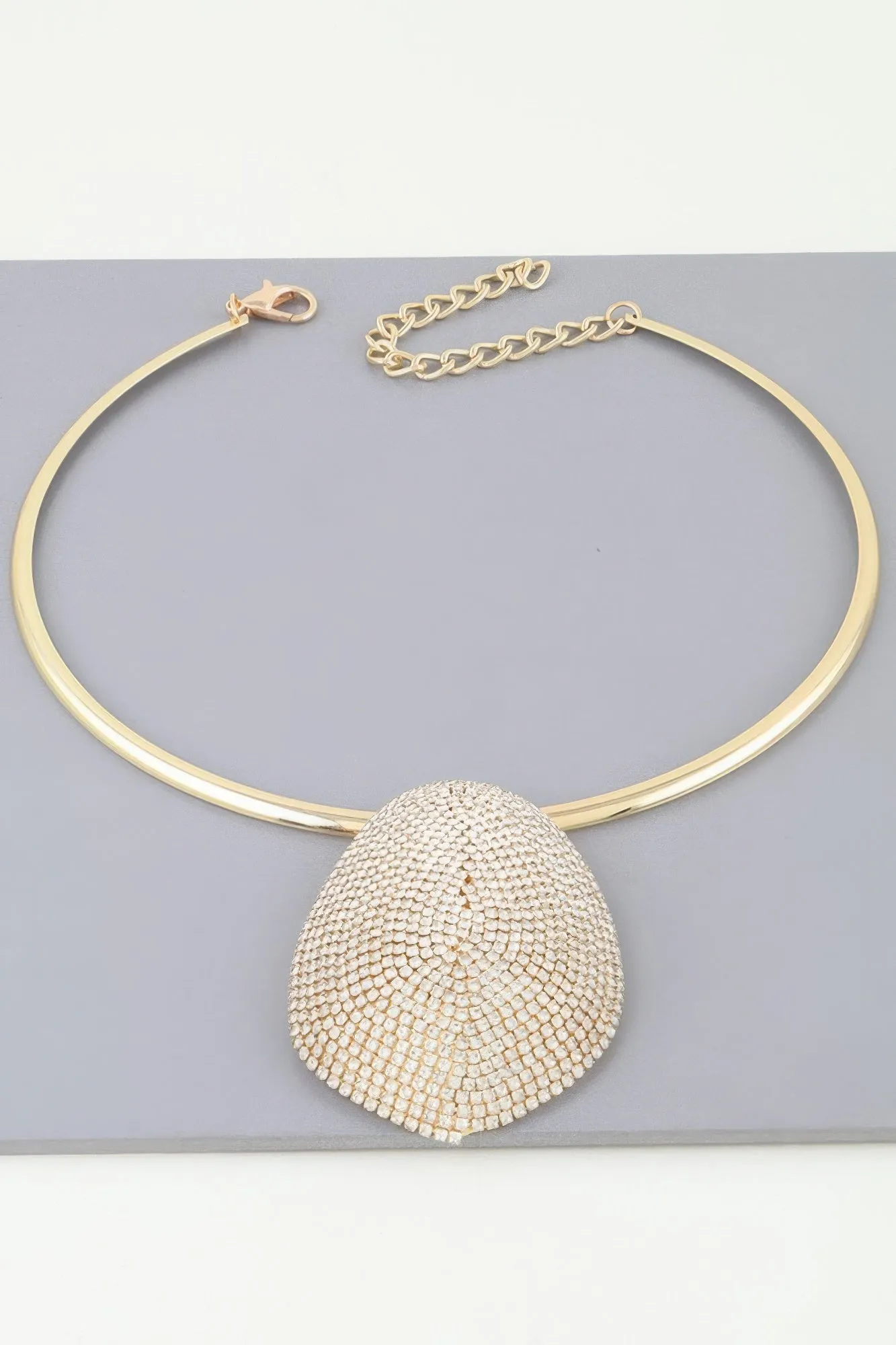 Rhinestone Plate Choker Necklace sold by Unique Kulture product image thumbnail 2