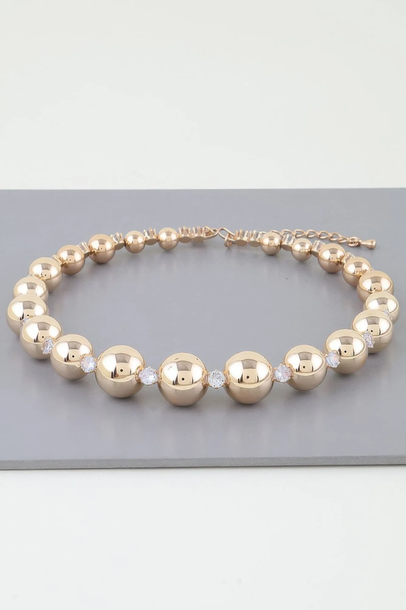 Rhinestone Beaded Choker Necklace sold by Unique Kulture product image thumbnail 2